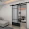 Renin Bastille Clear Glass Metal Barn Door with Installation Hardware Kit 37 in. KMCTBTC-37BL - alternate 4